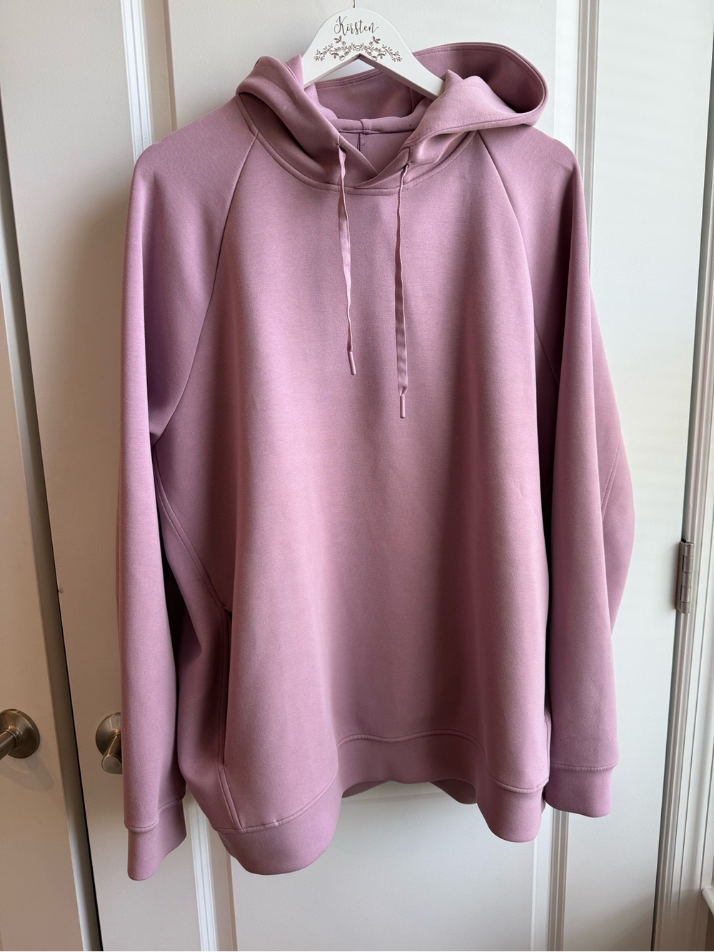 Lululemon Smooth Spacer Classic-Fit Pullover Hoodie Rose Blush Workout XL - Picture 5 of 7